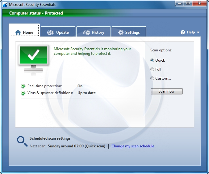 morro antivirus from microsoft security essentials