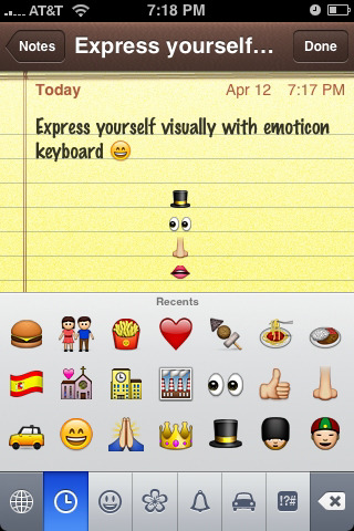 Emoji emoticons for iphone