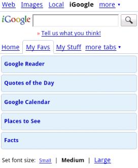 igoogle on mobile phone
