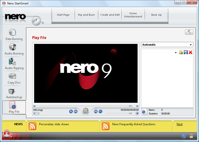 nero 9 ultra free edition download screenshot